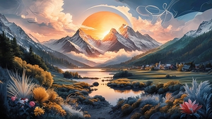 abstract oil painting of flowers 34