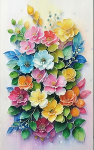 abstract oil painting of flowers 13