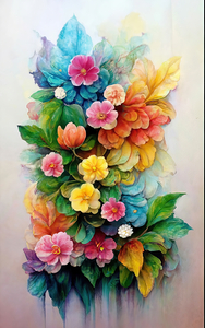 abstract oil painting of flowers 33