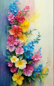 abstract oil painting of flowers 38