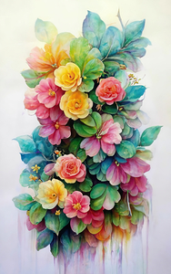 abstract oil painting of flowers 4