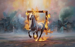 abstract oil painting of flowers 4