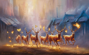 abstract oil painting of flowers 23