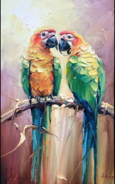 abstract oil painting of flowers 35 Print