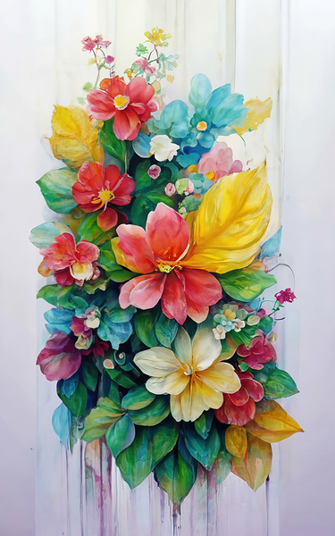 abstract oil painting of flowers 34 Print