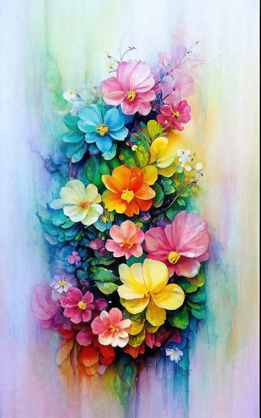 abstract oil painting of flowers 25 Print