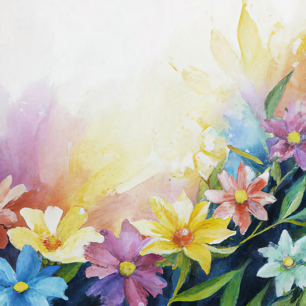 abstract oil painting of flowers 22 Print