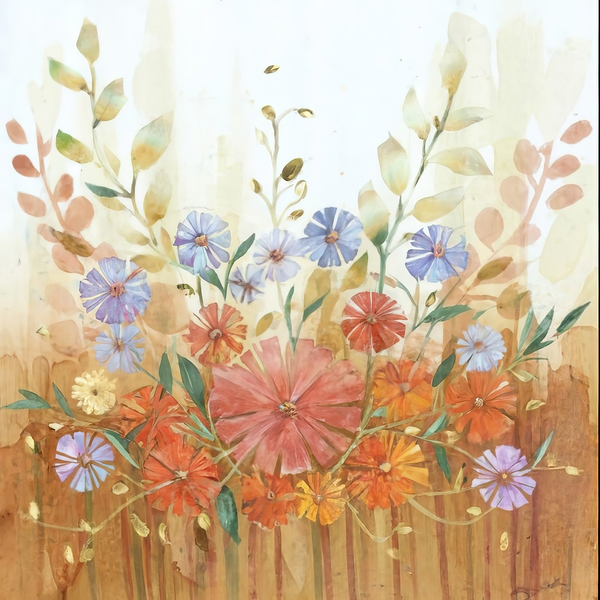 abstract oil painting of flowers 20 Print