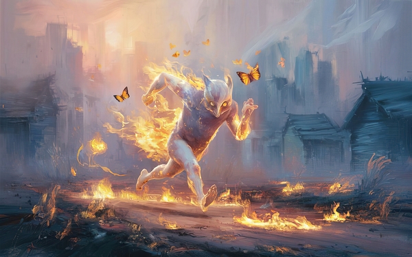 abstract oil painting of flowers 19 Print