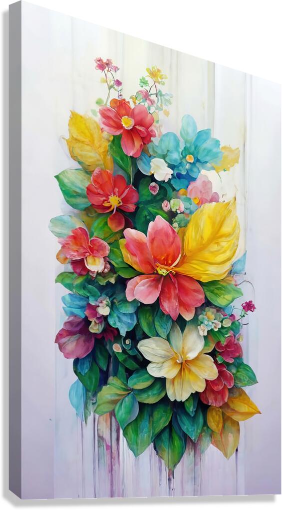 abstract oil painting of flowers 34 Canvas Print