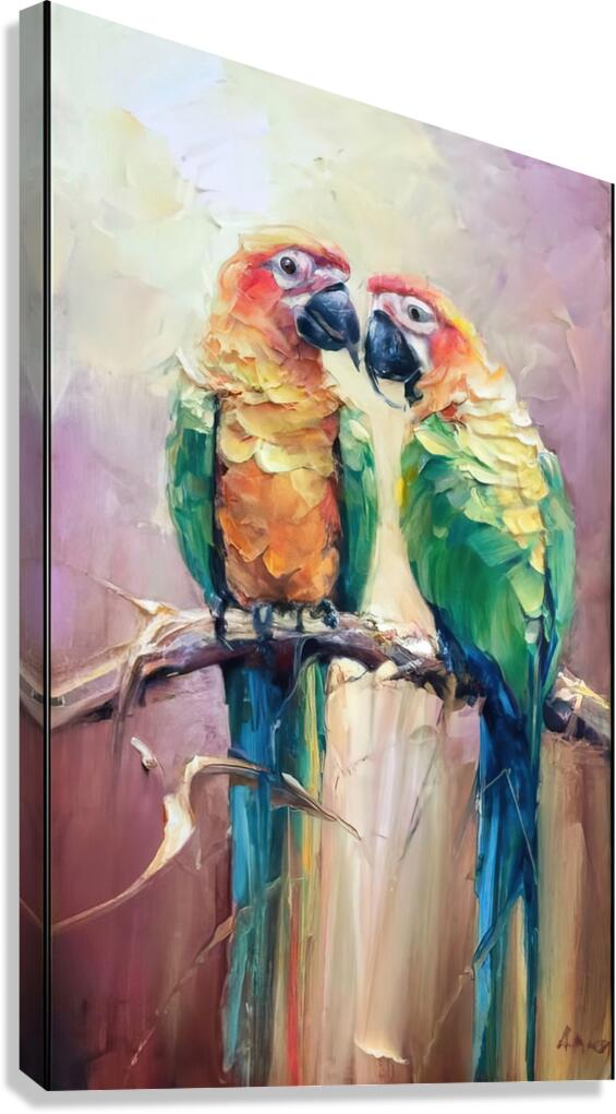 abstract oil painting of flowers 35 Canvas Print