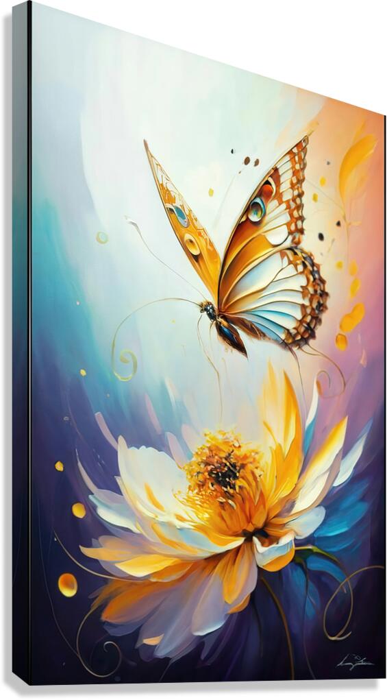 abstract oil painting of flowers 48 Canvas Print