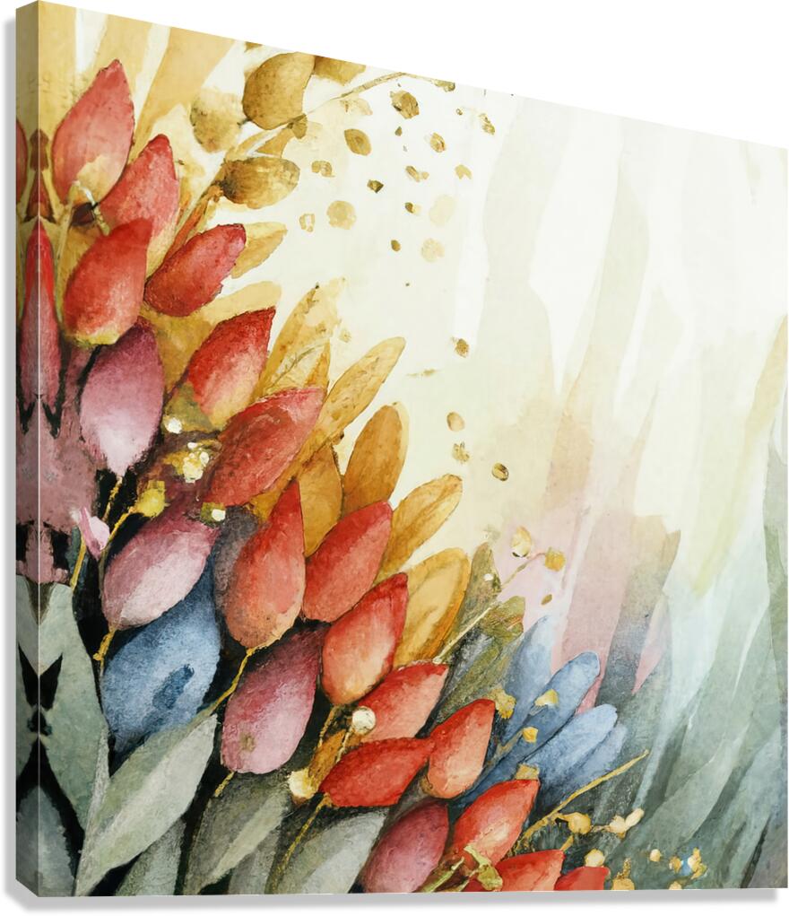 abstract oil painting of flowers 13 Canvas Print