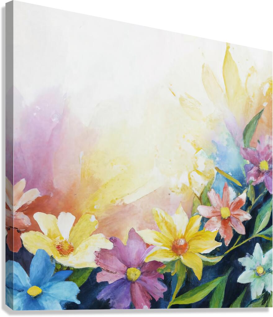 abstract oil painting of flowers 22 Canvas Print