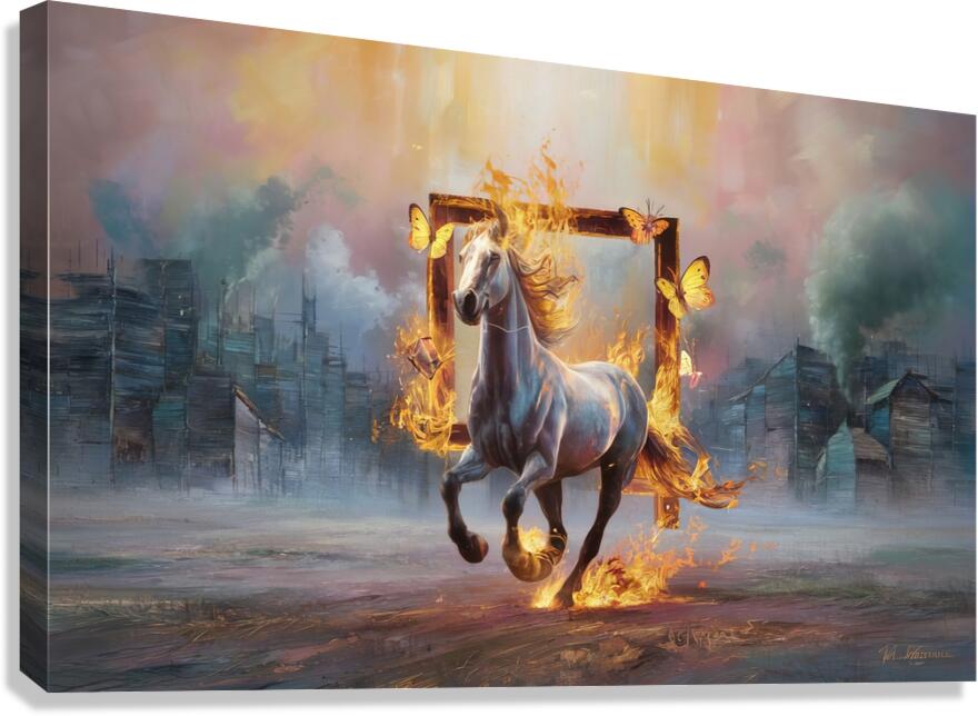 abstract oil painting of flowers 4 Canvas Print