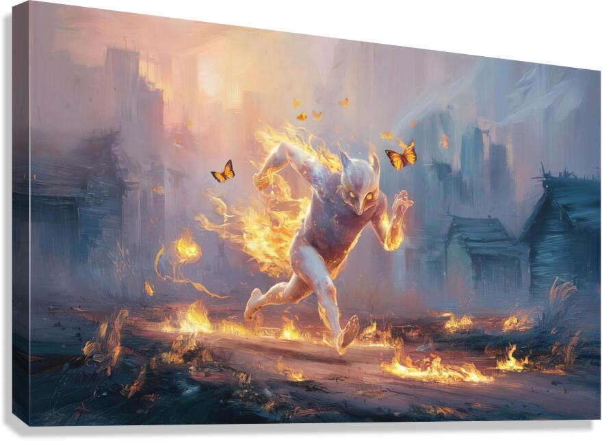 abstract oil painting of flowers 19 Canvas Print