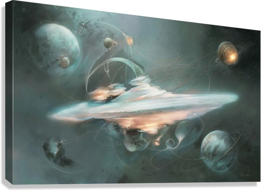 abstract oil painting of flowers 41 Canvas Print