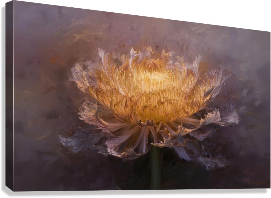 abstract oil painting of flowers 48 Canvas Print