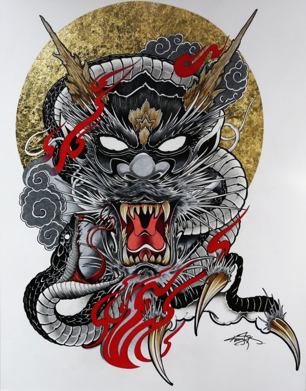 Gold Dragon Print