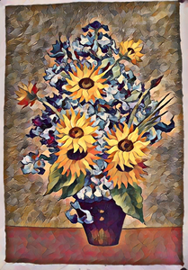 Flower Van Gogh oil painting dog oil3