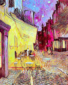 Van Gogh Terrace Cafe 1888 digitized oil paint style EXCLUSIVITY only 1 Canvas Print