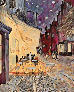 Van Gogh Terrace Cafe 1888 digitized oil paint style EXCLUSIVITY only 1 Canvas Print