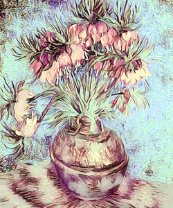 Van gogh fritillaries in a copper9