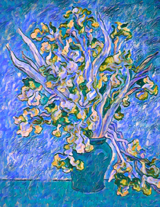 flowers Van Gogh impressionist style