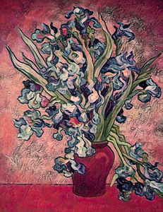 flowers Van Gogh pastel colored