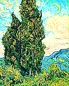 van gogh cypresses 1