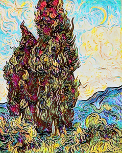 van gogh cypresses 2