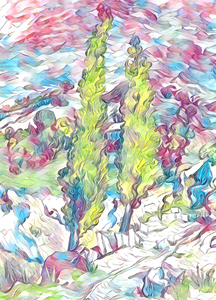 van gogh dig watercolor