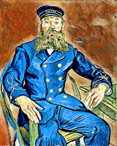 Portret van de postbode Joseph Roul 5