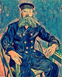 Portret van de postbode Joseph Roul 6