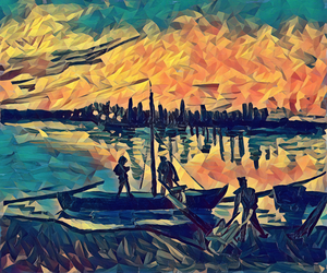 Van Gogh   De aflader in Arles 4