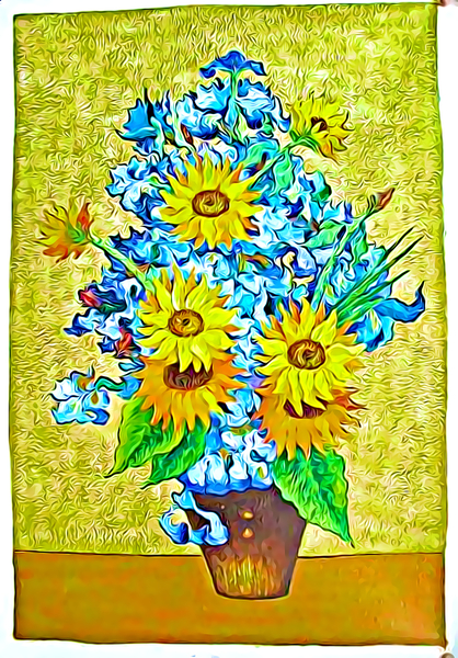 Flower portrait Van Gogh oil painting digitized.j Print