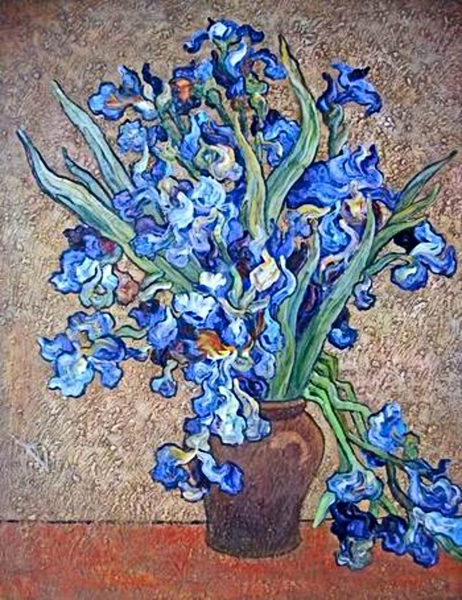 flowers Van Gogh oil painted Print