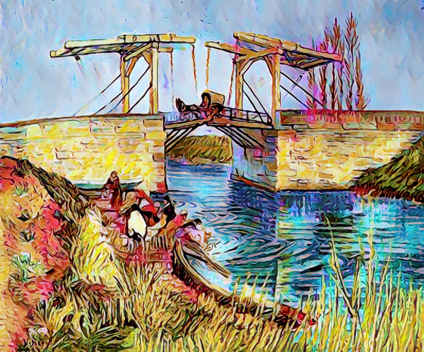 the langlois bridge dig oil Print