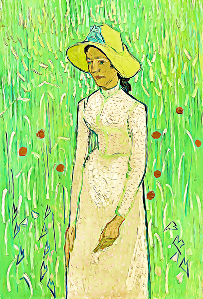 van gogh 1890 girl in white digitized Print