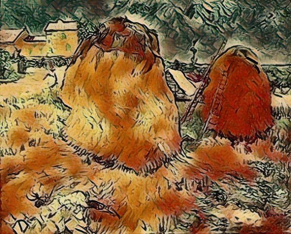 vincent van gogh haystacks in provence4  Print