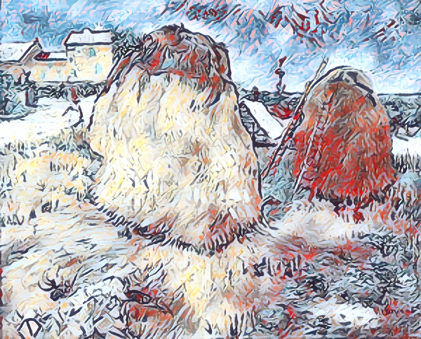vincent van gogh haystacks in provence6 Print