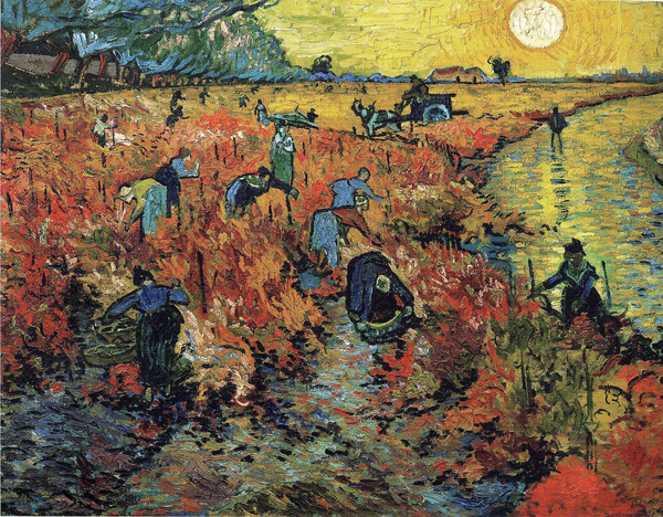 Red vineyards Print
