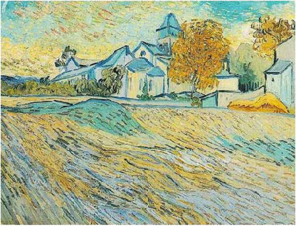 View of the Asylum and Chapel at Saint Remy Print