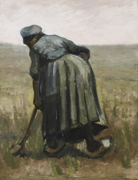 Vincent van Gogh   Peasant woman digging Print
