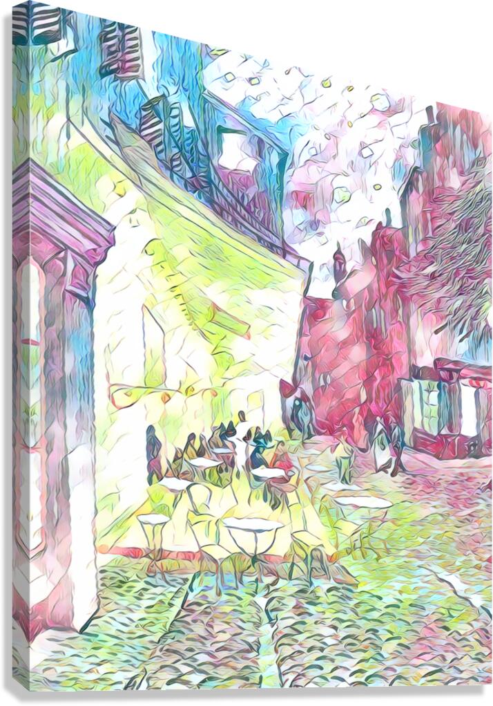 Van Gogh Terrace Cafe 1888 water-colored paint style EXCLUSIVITY only 1 Canvas Print Canvas Print