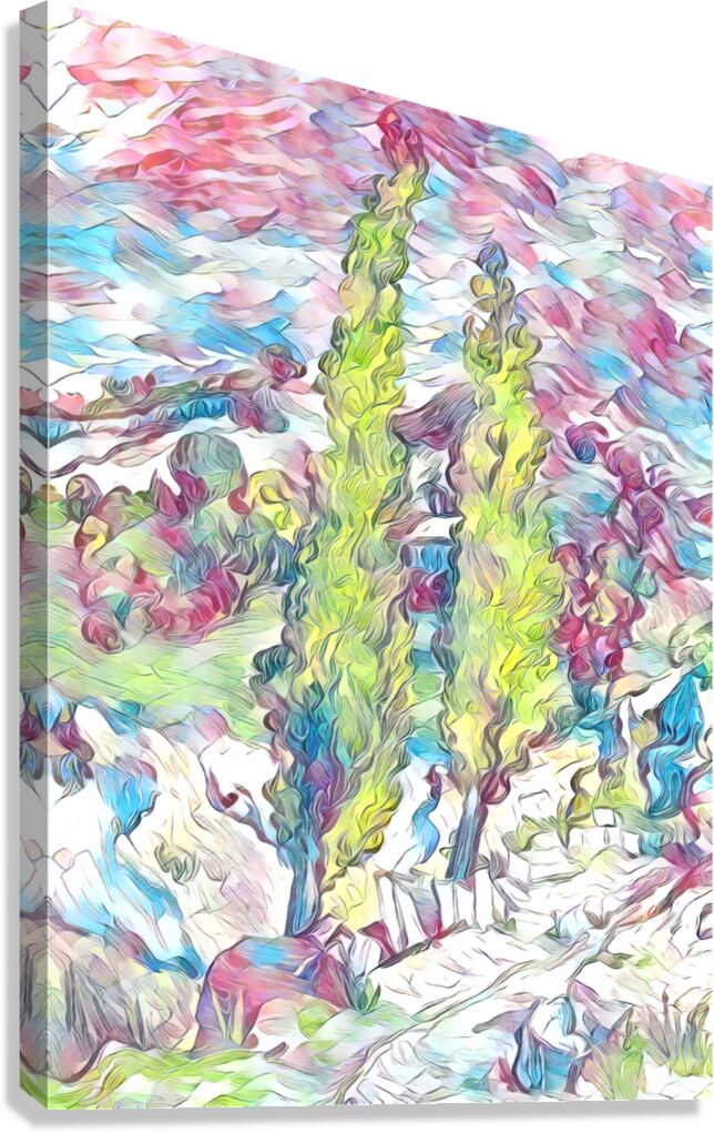 van gogh dig watercolor Canvas Print