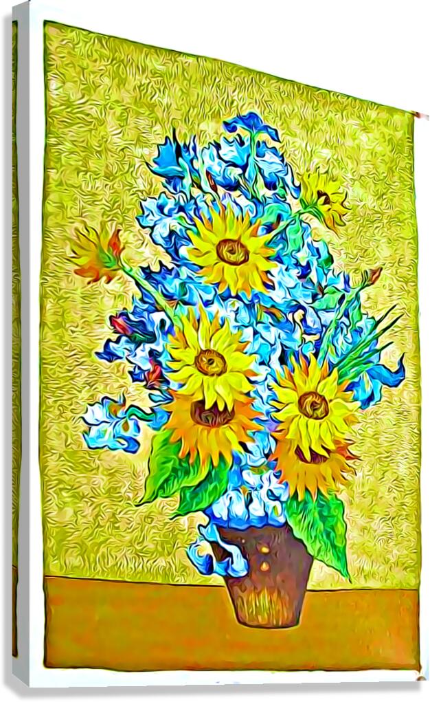 Flower portrait Van Gogh oil painting digitized.j Canvas Print