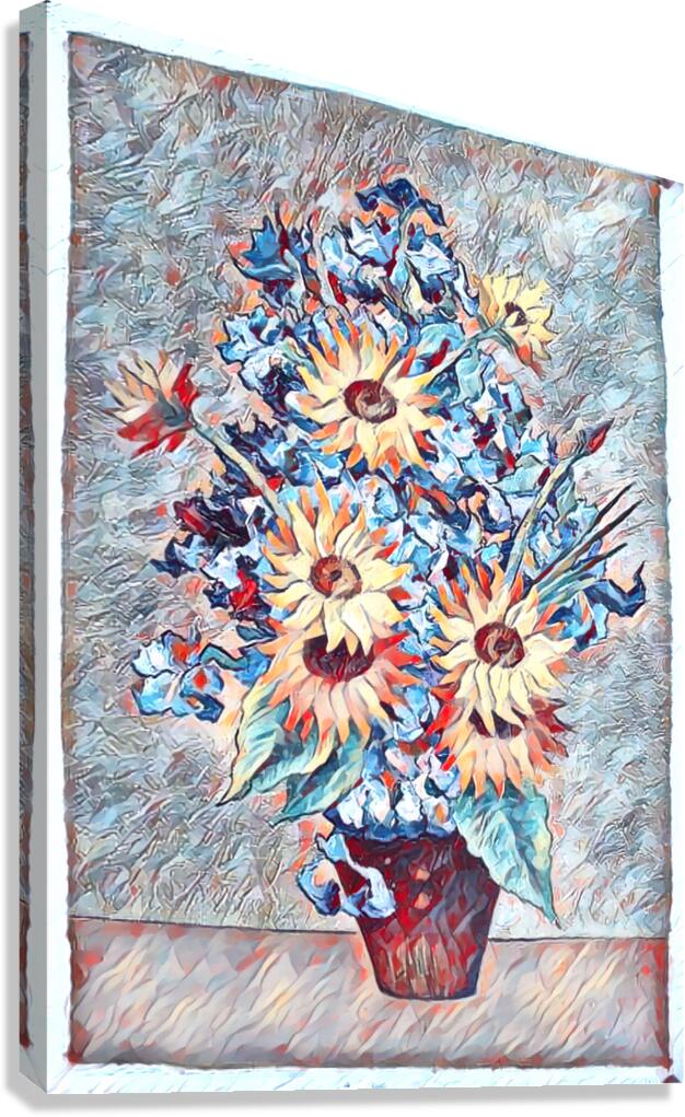 Flower Van Gogh oil painting dig impressionist  Canvas Print