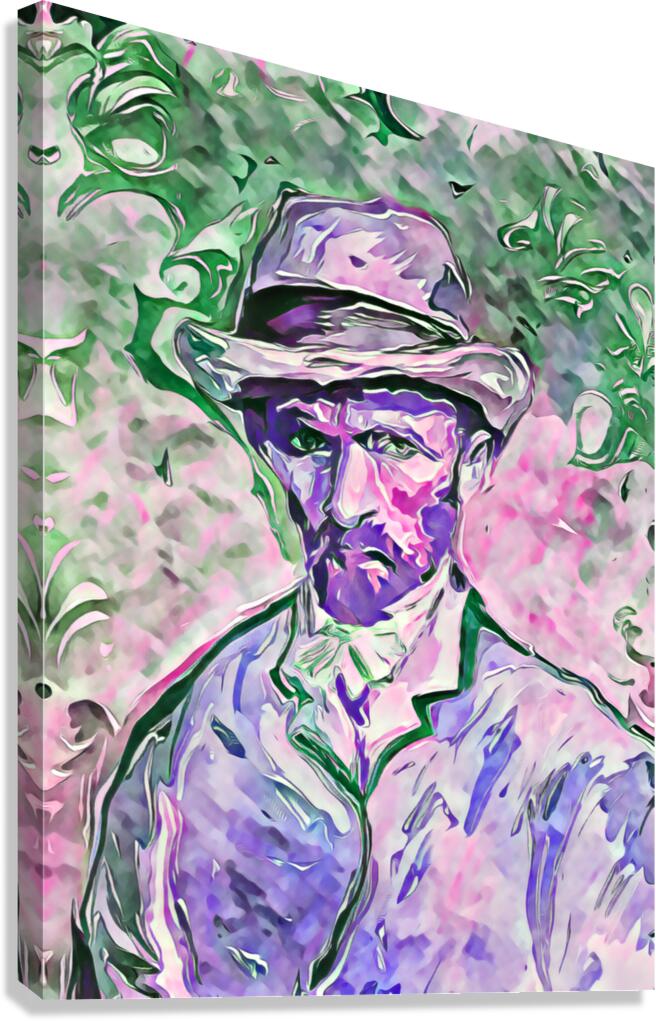 van gogh watercolor paint dig gouache Canvas Print