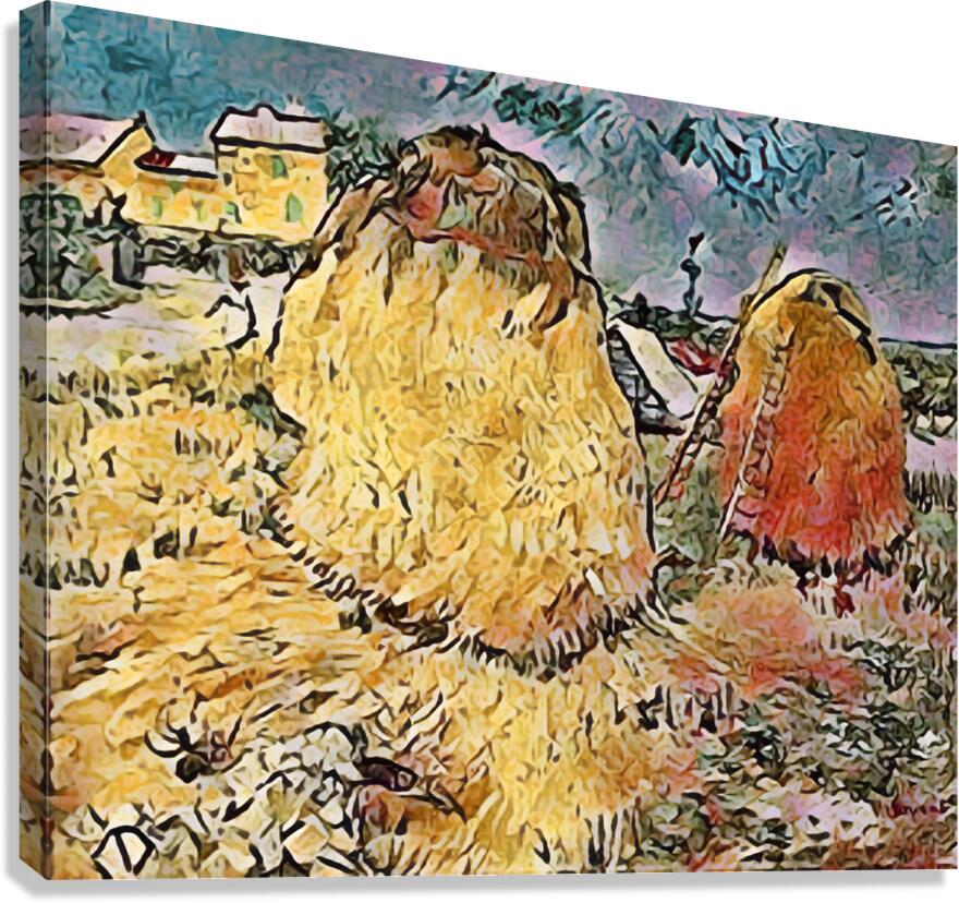 van gogh haystacks in provence2 Canvas Print